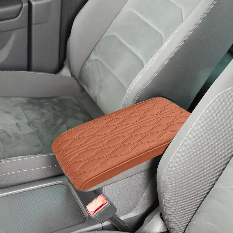 Center Console Armrest Armrest Seat Box Protector Soft Memory Foam Pu Leather Comfortable Water Resistant Car Interior