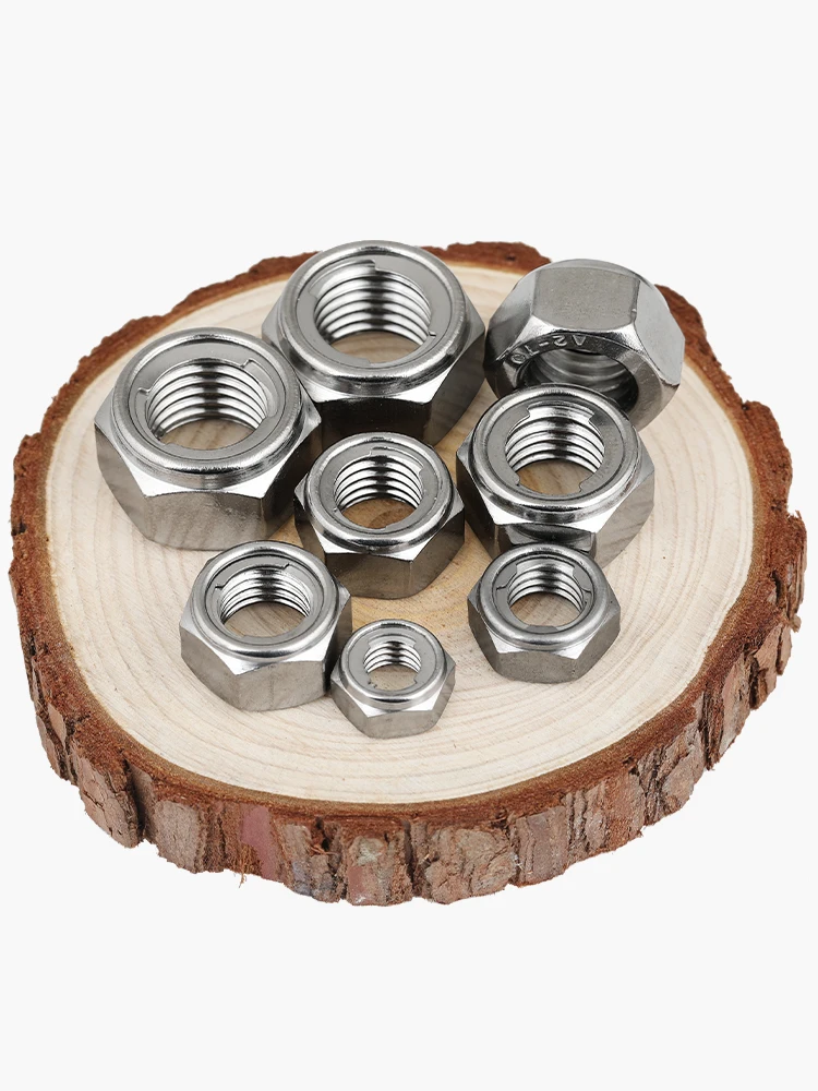 M3 M4 M5 M6 M10 M12 M14 M20 304 Stainless Steel All Metal Insert Hexagon Hex Lock Nuts Self-Lock Nuts Screw Cap