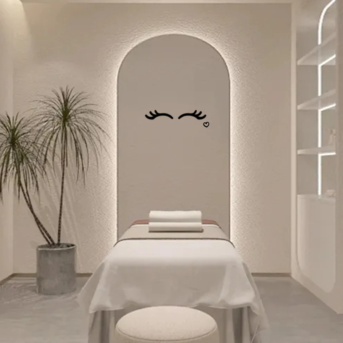 5pairs Eyelashes Wall Sticker Creative Modern Home Decoration Eyelash Extention Studio Sticker Art Decals Room Lash Decor Poster