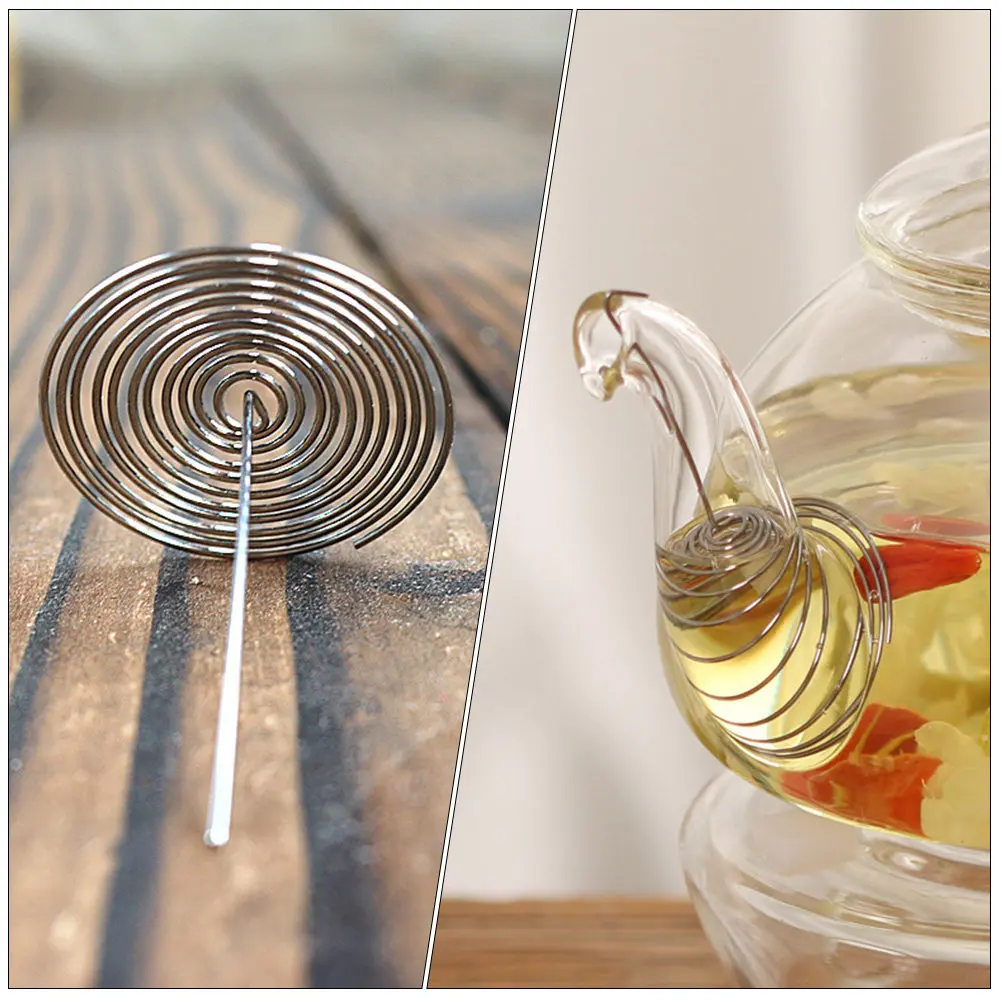 Stainless Steel Tea Strainer Hook for Teapot – 20pcs Reusable Loose Leaf Filter, Spring-Loaded