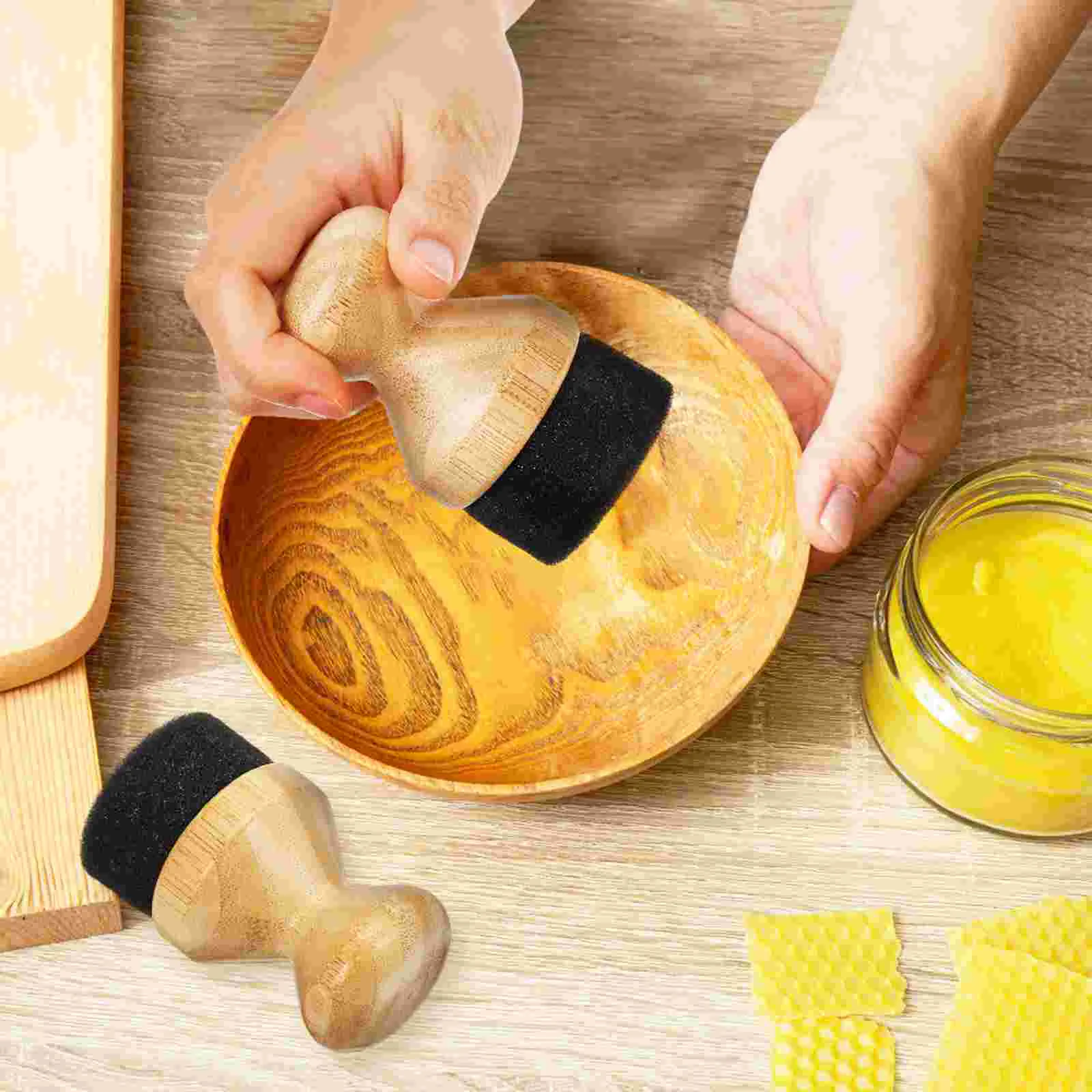 1 Mineral Oil Charcuterie Block Applicator Cutting Board For Wood Brush Spoon Work