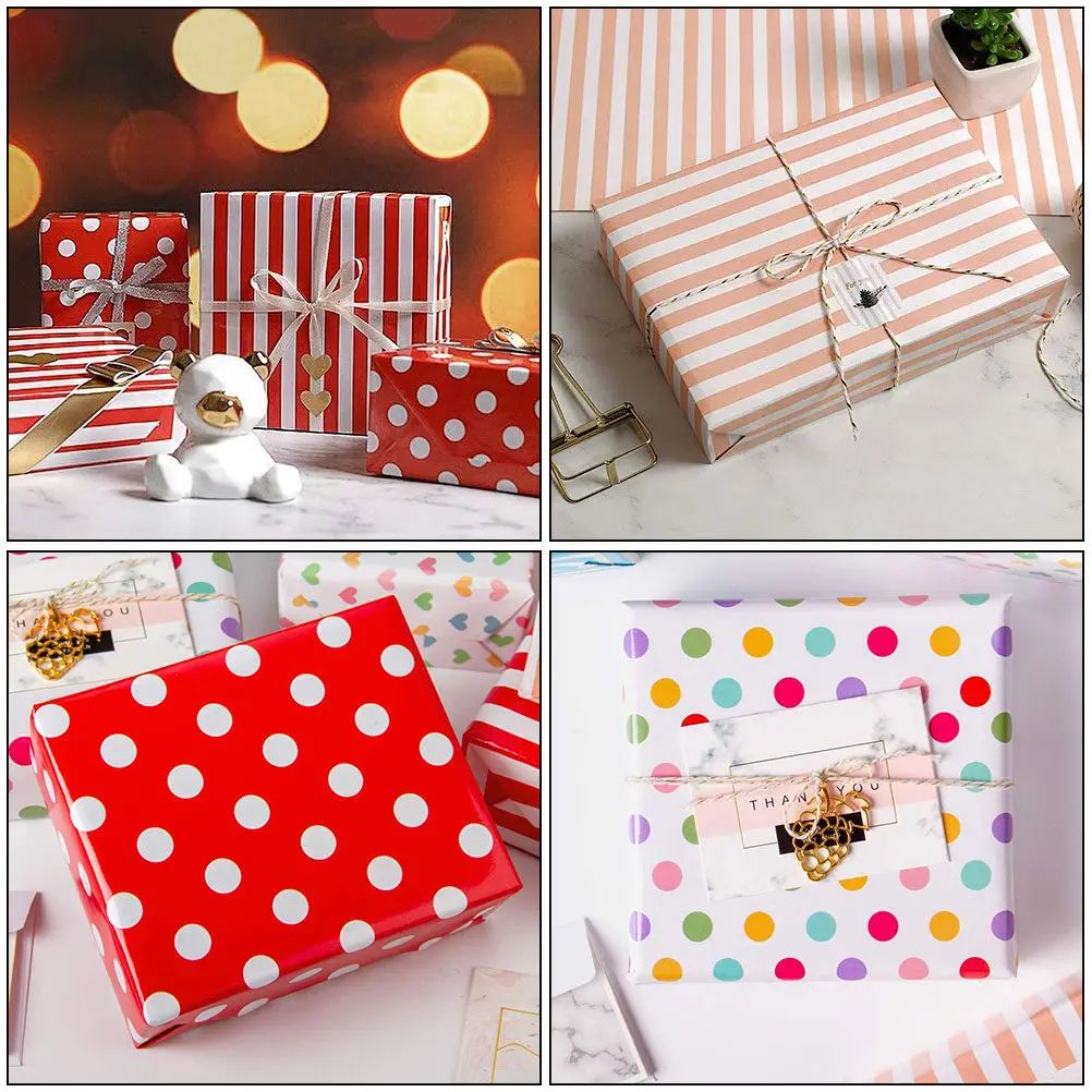 Obrázek 3: 6sheets náhrada sloh dar wrapping papír eko zdvořilý DIY wrapping zásoby pro narozeniny vánoce svatební sprcha