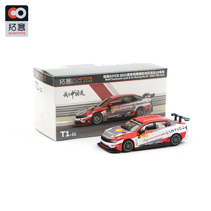 

Литой под давлением масштаб 1/64 Lynk & Co 03 TCR Red Magic Team 55, модель автомобиля из сплава, Коллекционная игрушка, подарок, сувенир, украшение для дисплея