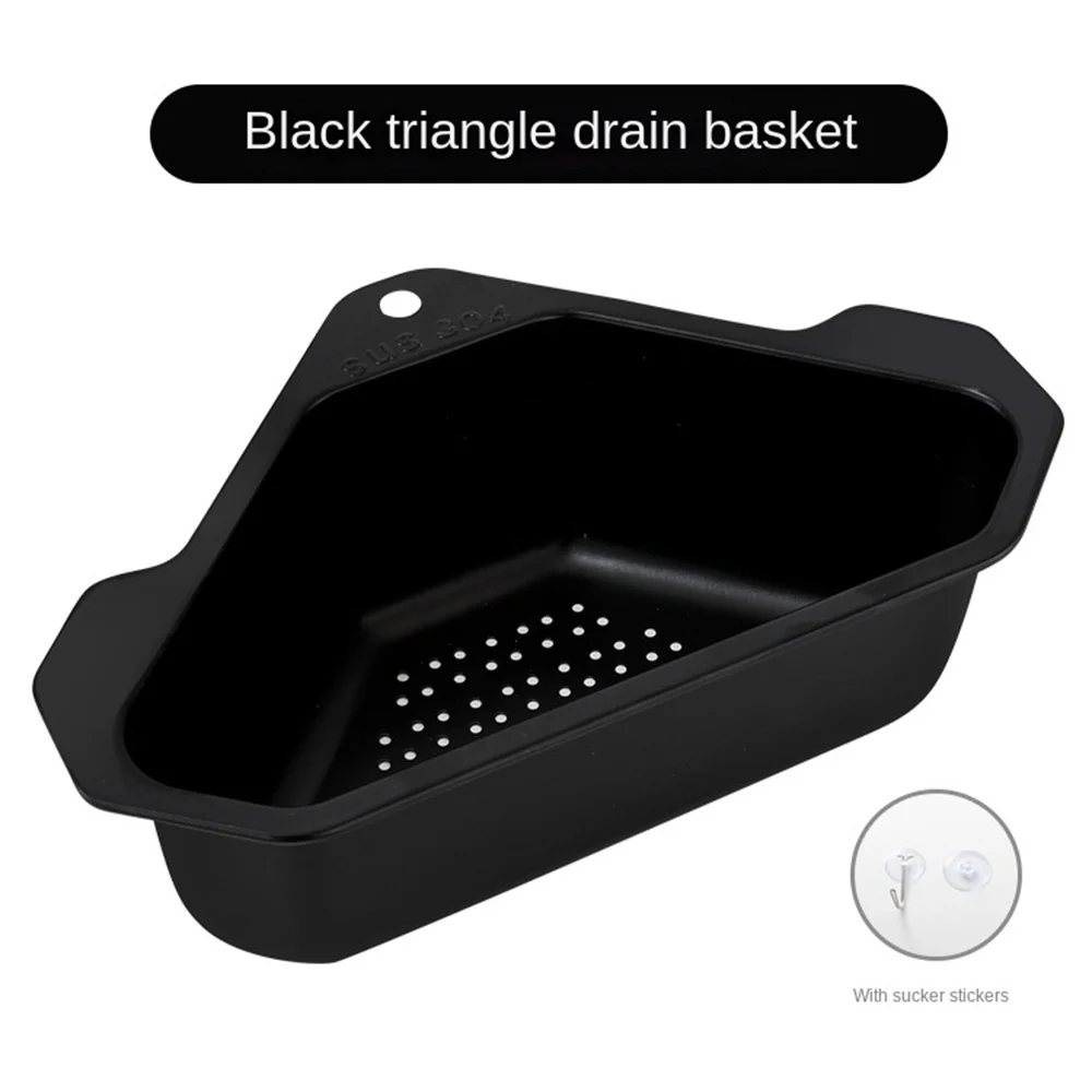 Stainless Steel Shelf Sufficient Materials One Piece Nail Free Design Easy Installation Drain Basket Drain Rack Kitchen Drainer