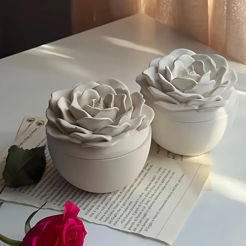 Silikonformen für florale Harzdekorationen, Silikonformen für Kerzengläser mit Deckeln, Gießformen für Gips, Harz, Silikonformen für Kerzenhalter. – Detail 2