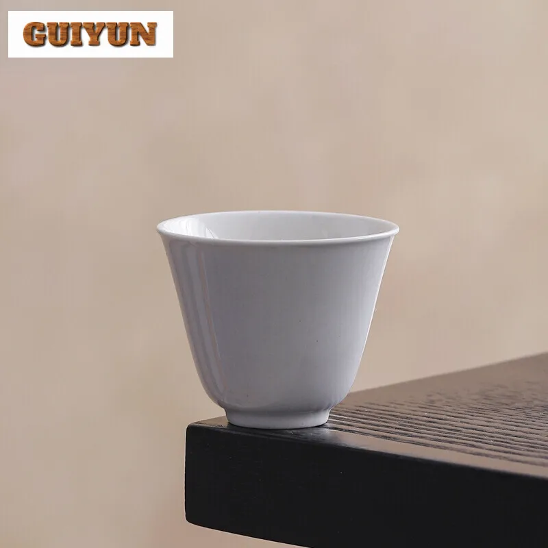 2pc/set Plant Ash Handmade Master Cup Household Wide Mouth Teacup Creative Teacup Mug Meditation Cup Tableware Collection 50ml