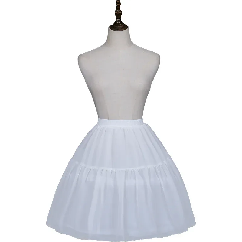 

Girls Crinoline Petticoat 1 Hoop Skirt Puffy Ball Gown Short Half Slip Underskirt for Lolita Cosplay