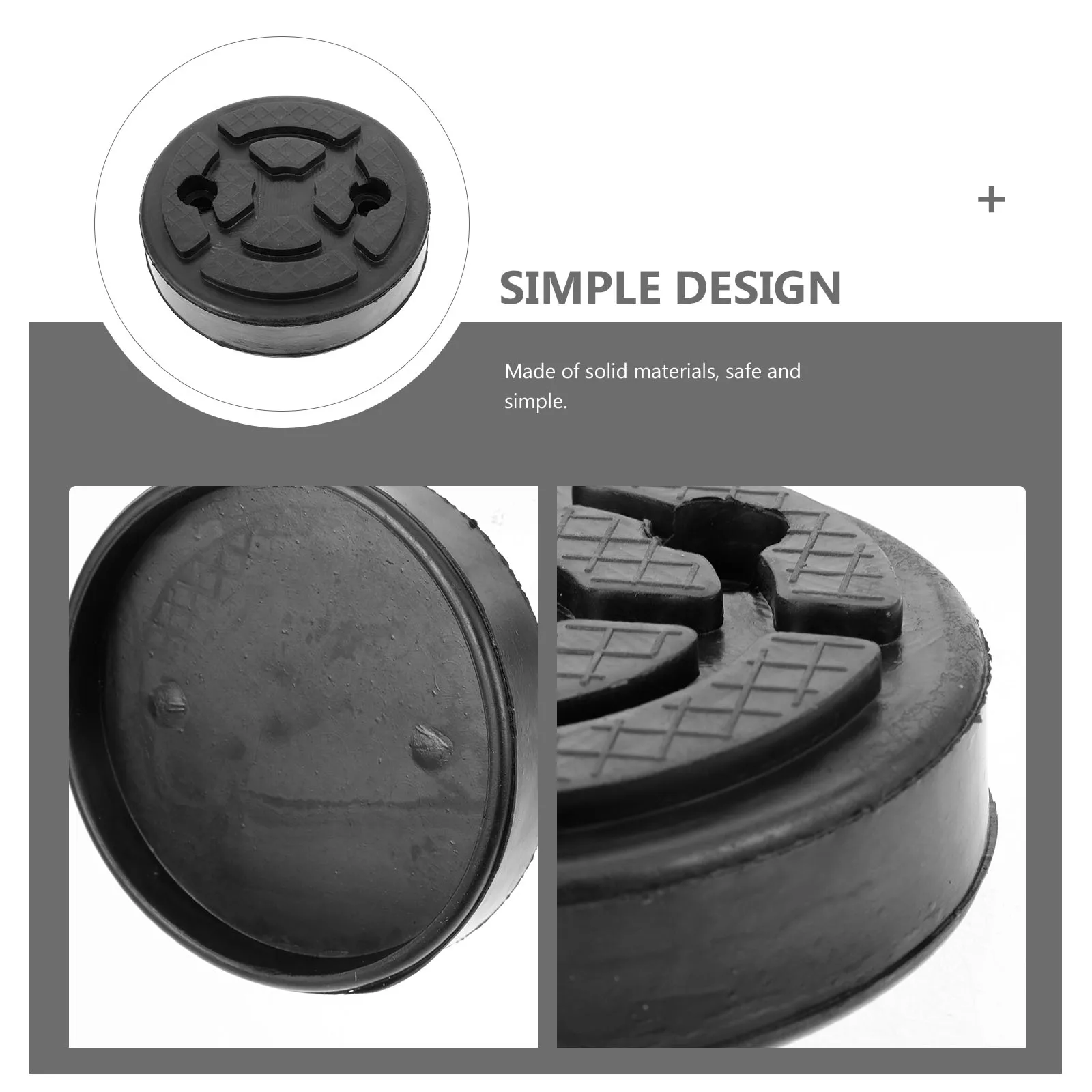 

4 Pcs Automotive Round Rubber Pad Car Lifting Pads Jacking Bracket Frame Cradle Cushion Black Circular for Stand