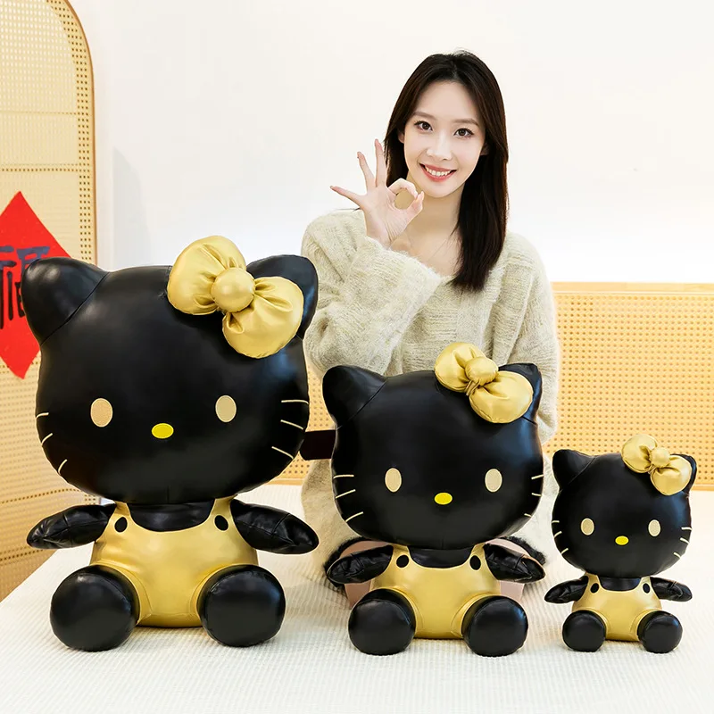 30/45 см Sanrio Black Skin Kt Cat плюшевая игрушка Hello Kitty плюшевая игрушка мультфильм чучело животных праздничное украшение орнамент