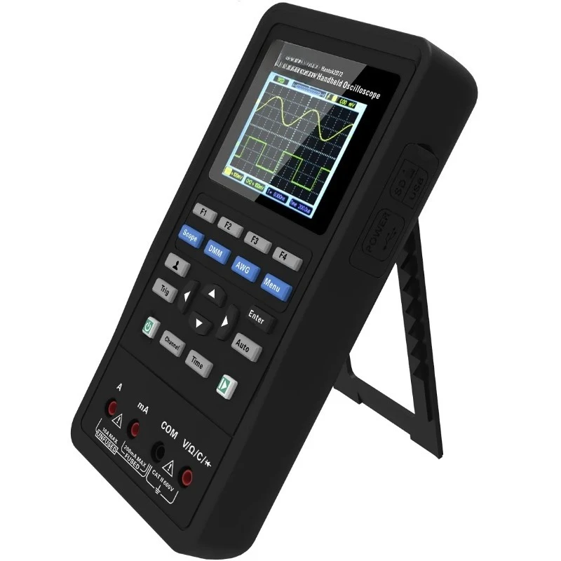 

2D72 Handheld Oscilloscope 70MHz 2 Channel Digital Multimeter Waveform Generator Portable 3in1 USB Best Tes