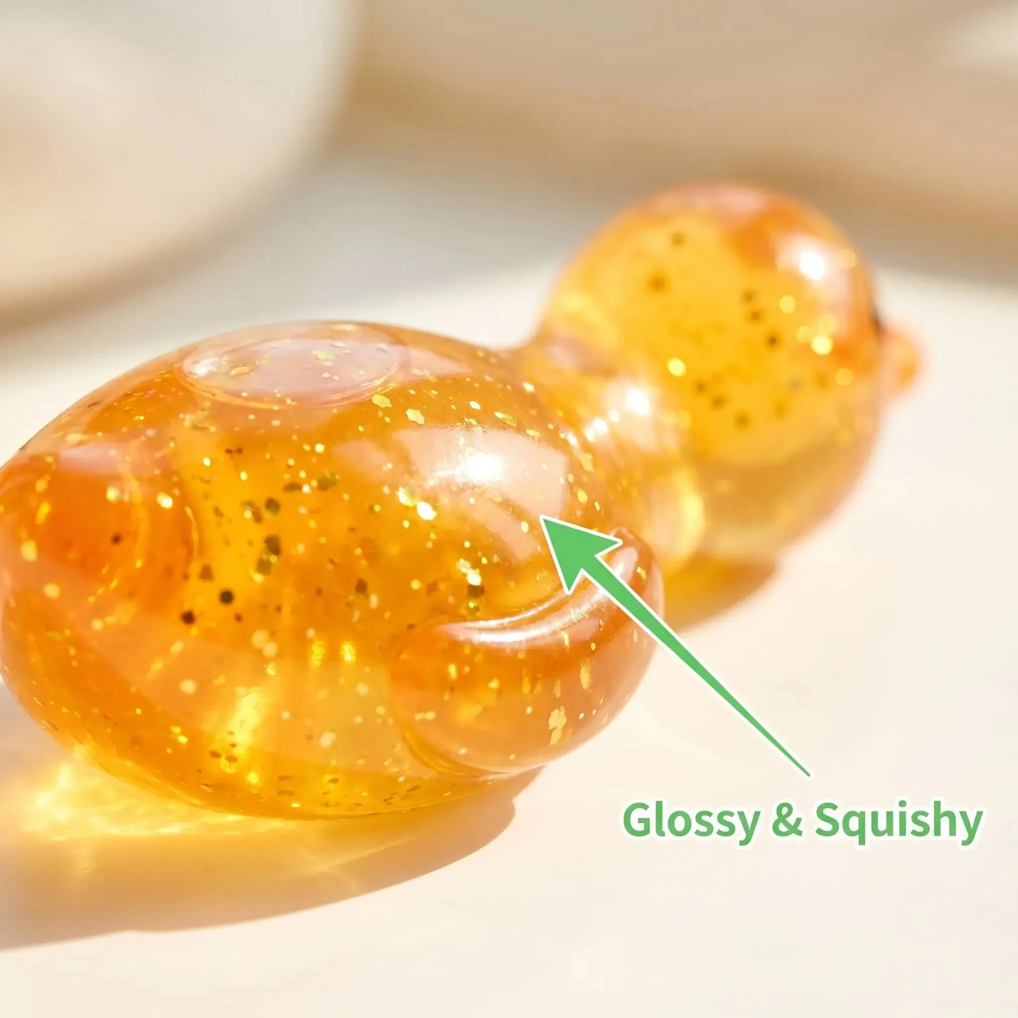 Rainbow Duck Squeeze Toy, Slow Rising Squishy Ball, Soft Sensory Fidget Toy, Cute Stress Relief Gift