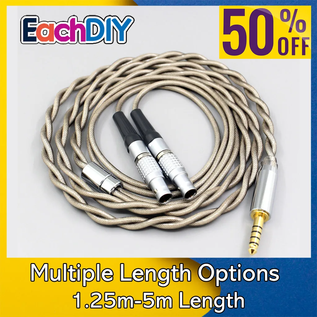 

Type6 756 core 7n Litz OCC Silver Plated Earphone Cable For Focal Utopia Fidelity Circumaural Headphone 2 core 2.8mm LN007852