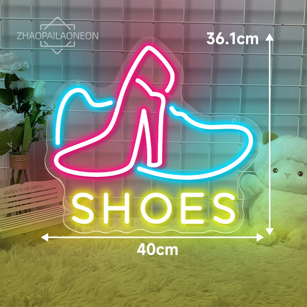 Fashion Store Neon Light Sign Boutiques LED Neon Sign Room Decor Neon Lights Wall Hanging Light Up Signs Shoes Shop Welcome USB