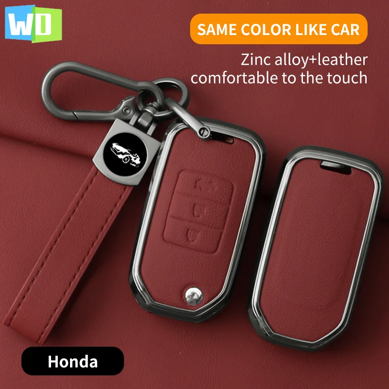 

Zinc Alloy Case Key Case Cover For Honda XRV Accord Fit Vezel Civic 8th Gen Folding Replace Protector Shell Interior Accessories