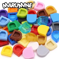 MARUMINE Curved Semicircle 1x1 Light Panel Light Board Building Block 30PCS Parts 24246 Classic Bricks Assembly Kit Toy Series