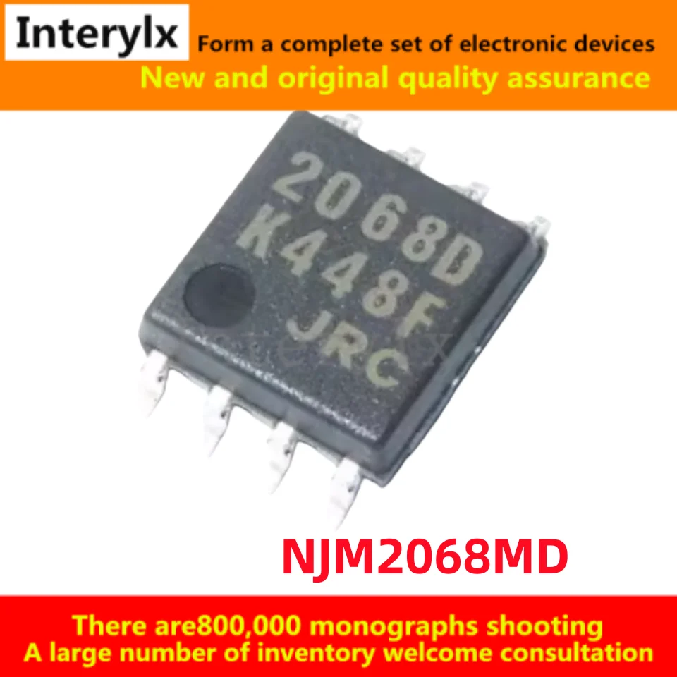 10-50Pcs/Lot Original NJM2068MD JRC2068D 2068D NJM206MD-TE1 SOP-8 SMD Dual Operational Amplifier