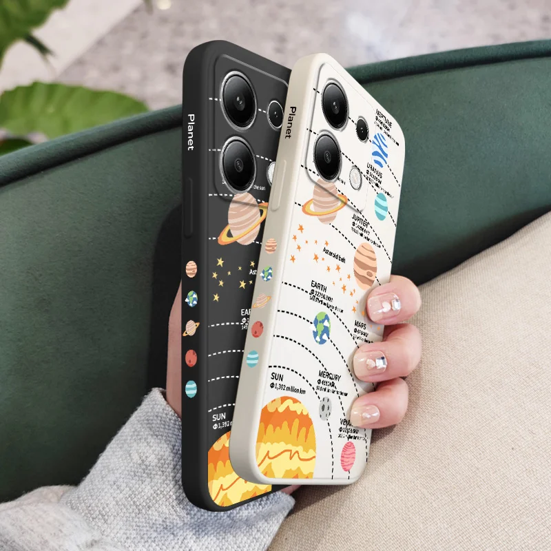 Чехол для телефона Splendid Planet для Xiaomi Redmi Note 14 13 12 12S 11 11S 10 10S 9 9S Pro Plus 4G 5G, чехол из жидкого силикона