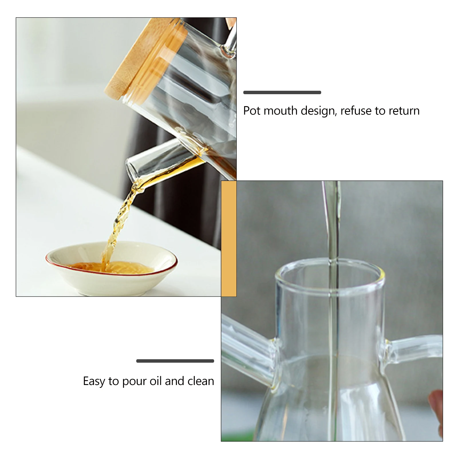 

Alipis 1pc Heat Resistant Glass Oil Dispenser Bottle Anti Drip Vinegar Olive Syrup Storage Japanese Style Condiment Cruet