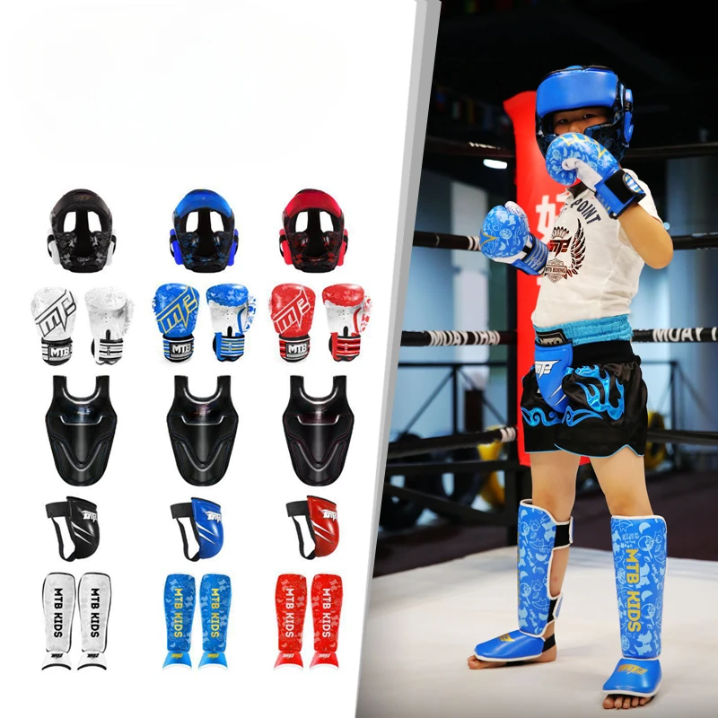 Children's boxing gloves set Boys infant free fighting protective gloves girls fighting kids training