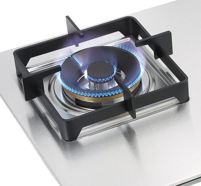 2-Burner Built-in Gas Cooktop - High Quality Stainless Steel Two Head Stove for Professional Kitchens