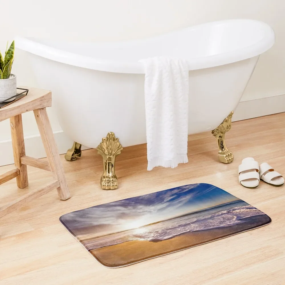 

Ocean Bath Mat Bathroom Accessories Bath Rugs Washable Non-Slip Kitchen Rug Entrance Door Mat