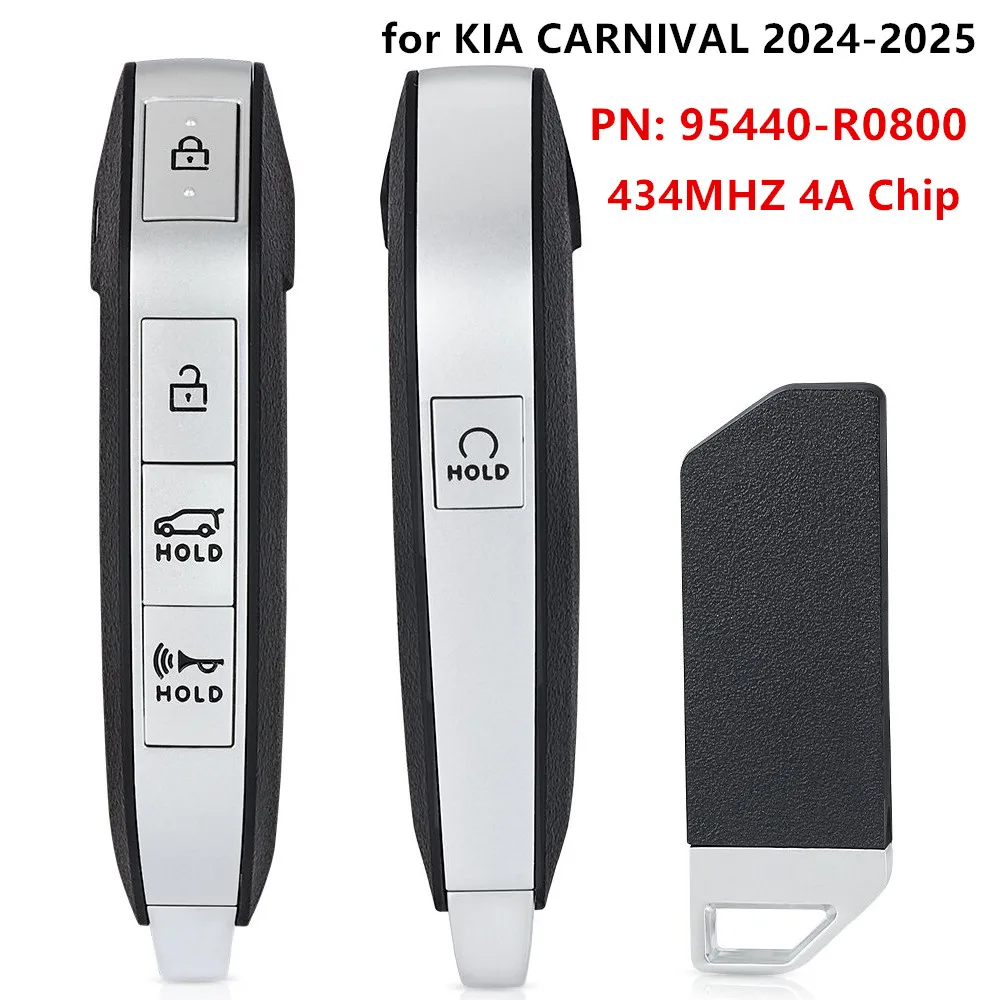 

KEYECU Replacement 5Button Smart Remote Key FOB 433MHZ 4A Chip 95440-R0800 for Kia Carnival 2024-2025