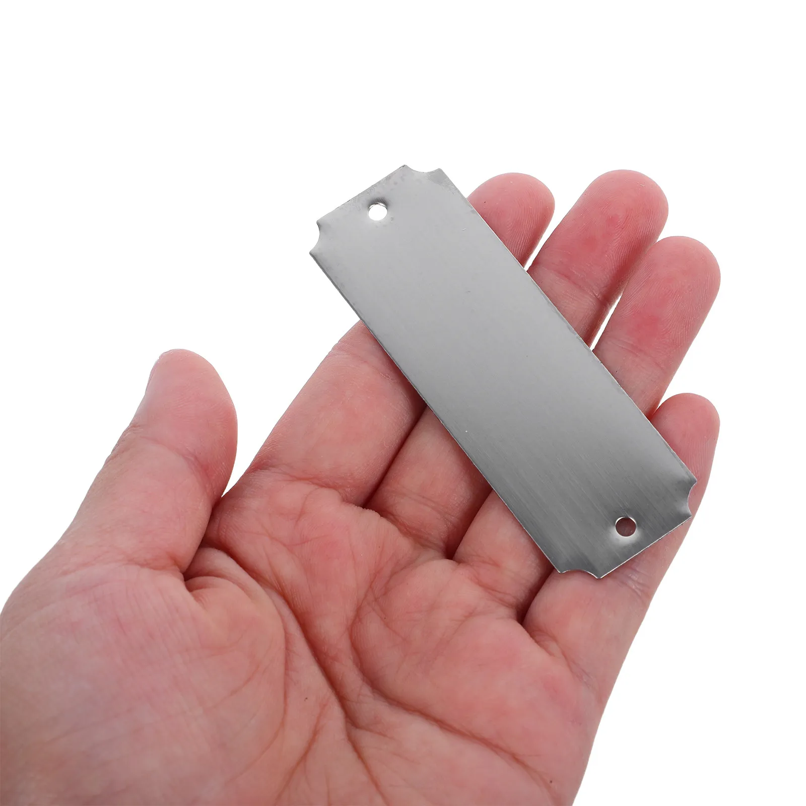 20Pcs Brushed Aluminum Metal Nameplate Blanks Engraving Plates Adhesive Screws for Office Classroom Door Display Plaques