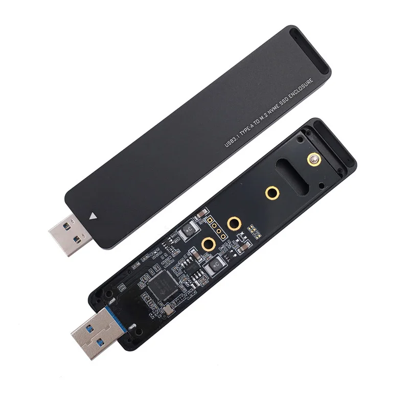 Caja SSD M2 SSD NVME, carcasa USB 3,1 tipo A a PCI-E M.2 NVME, carcasa para disco duro móvil, carcasa M.2 SSD, adaptador USB M.2