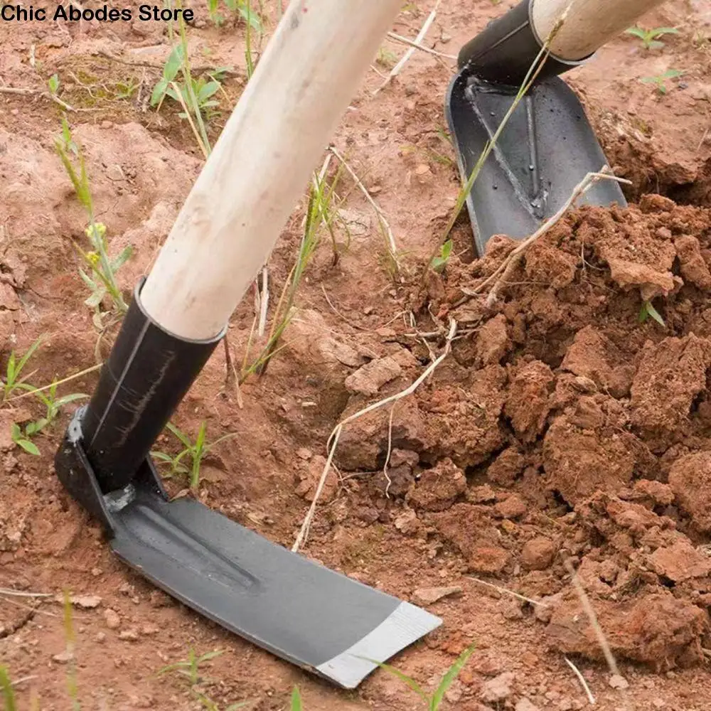 لوازم إزالة الأعشاب الضارة المنغنيز الصلب حديقة مجرفة مكافحة الصدأ دليل إزالة الأعشاب الضارة مجرفة دائم الزراعية مزود بكرات زراعة الخضروات الزهور