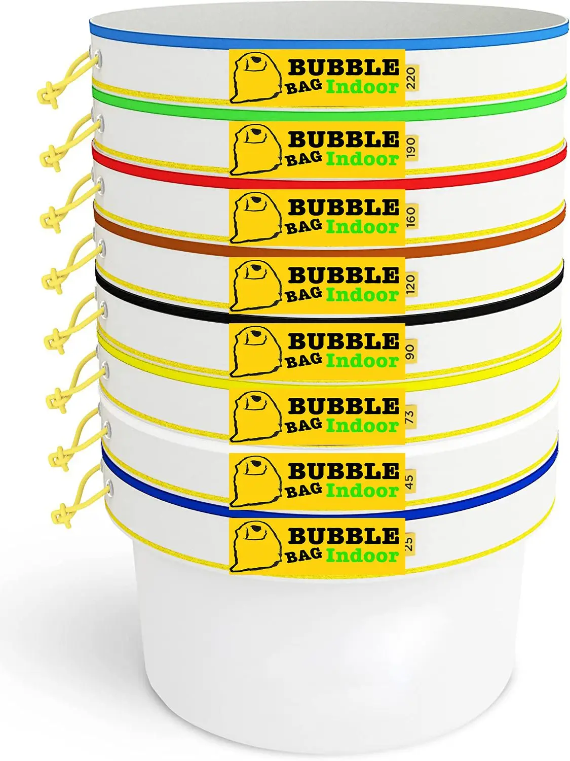 Kit de 8 Bolsas de Malla de Burbujas de 1 Galón para Extracción de Hierbas, Extractor de Hielo, Esencia, Champú, Filtro, Bolsa de Cultivo para Extracción de Hierbas