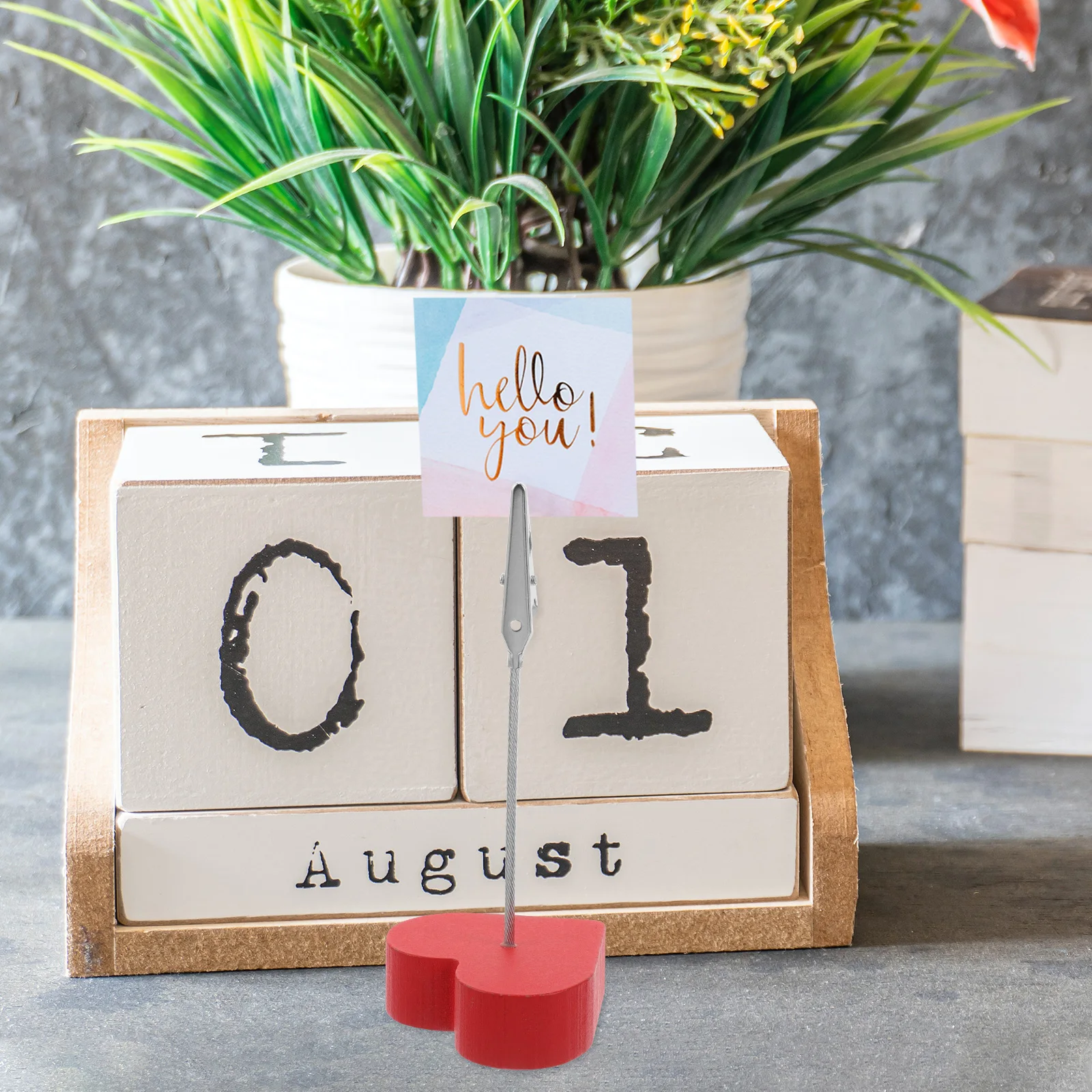 Soporte de Clip para fotos del Día de San Valentín, Base de corazón, soporte para números de mesa para fotos, notas, tarjeta de menú, Clip de cocodrilo, decoración de escritorio, 10 Uds.