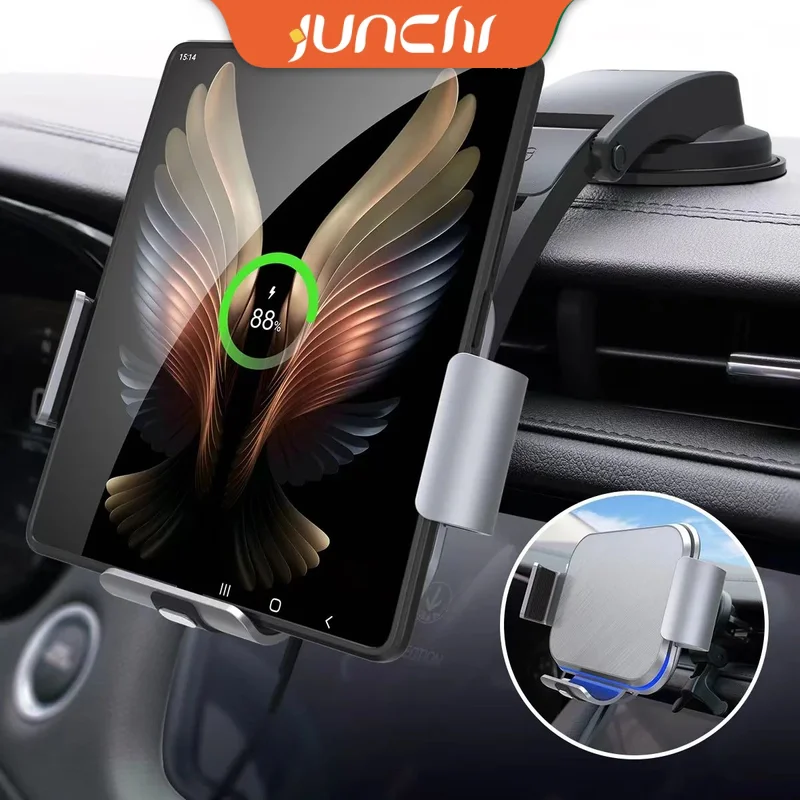 

Automatic Clamping Car Wireless Charger For Samsung Z Fold 5 GPS Navigation 15W Car Holder Wireless Charging for Samsung Galaxy