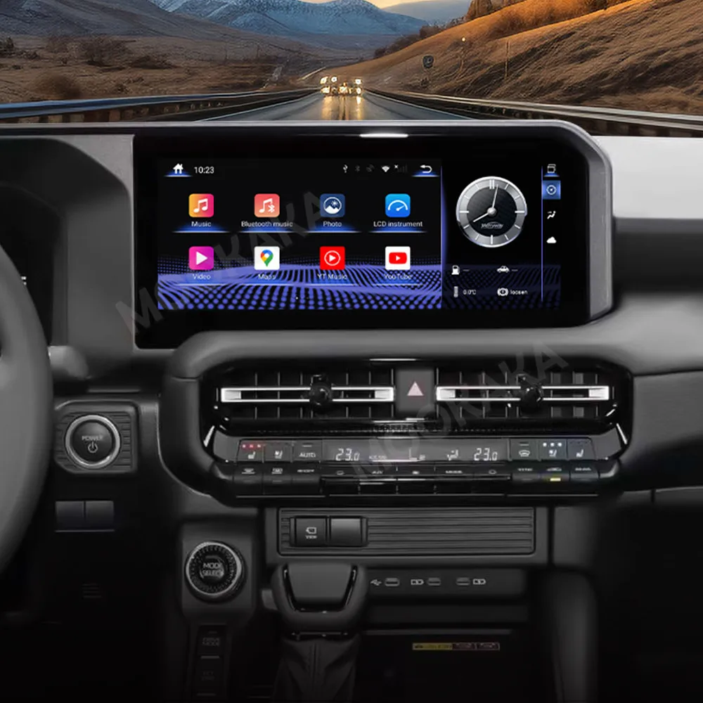 راديو سيارة بشاشة تعمل باللمس لسيارة تويوتا برادو 2024 موديل أندرويد نظام تحديد المواقع للسيارات الوسائط المتعددة راديو تلقائي وحدة استقبال ستيريو #5