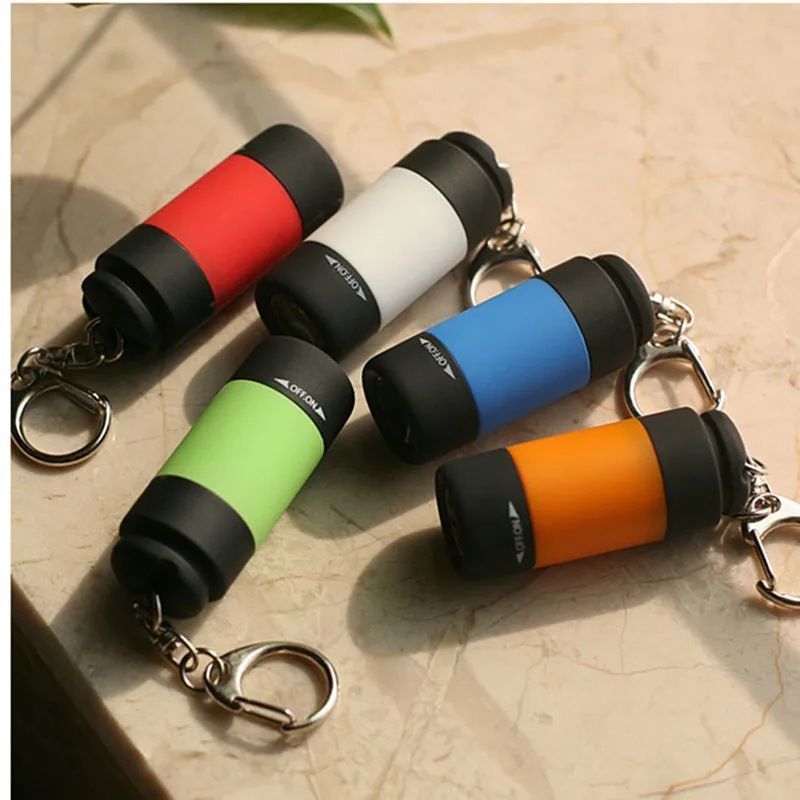 LED Keychain Light Pocket Emergency Mini Flashlight USB Rechargeable Torch Waterproof Keychain Flashlight Emergency Light