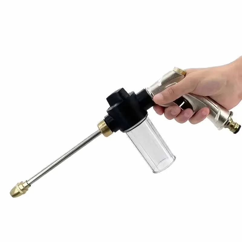 Zinc Alloy High Pressure Spray Gun + Water Filter + Extension Rod Car Wash Garden Cleaning Kit