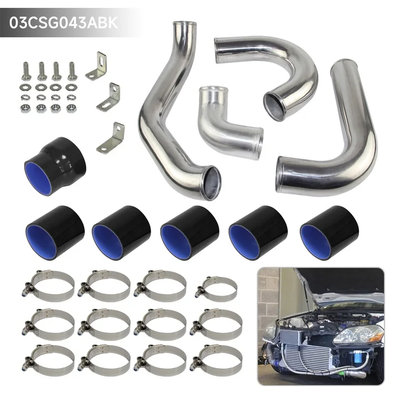 

For Toyota Front Mount Intercooler Piping Hose Kit Chaser MARK II JZX110 1JZ-GTE 2.5L Torbo Engine 2000-2004 Aluminum