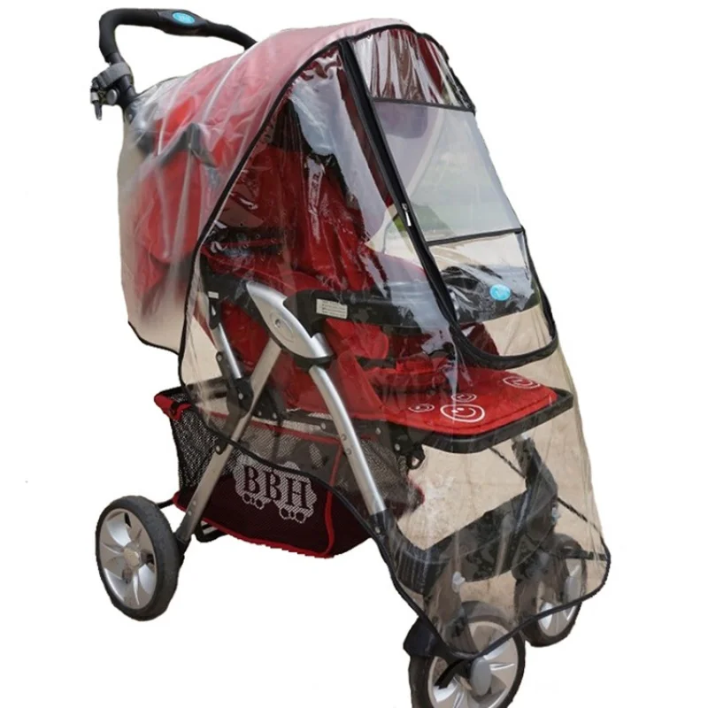 Stroller Rain Cover Baby Carriage Rain Cover Children's Umbrella Car Rain Cover of Baby Carriages Stroller with Zipper Poncho