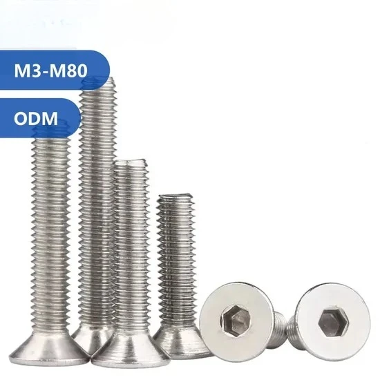 

260pcs M3 Hex Hexagon Socket Countersunk Head Screw Kit Stainless Steel 304 DIN7991 Flat Head Bolt Screw Combination Set