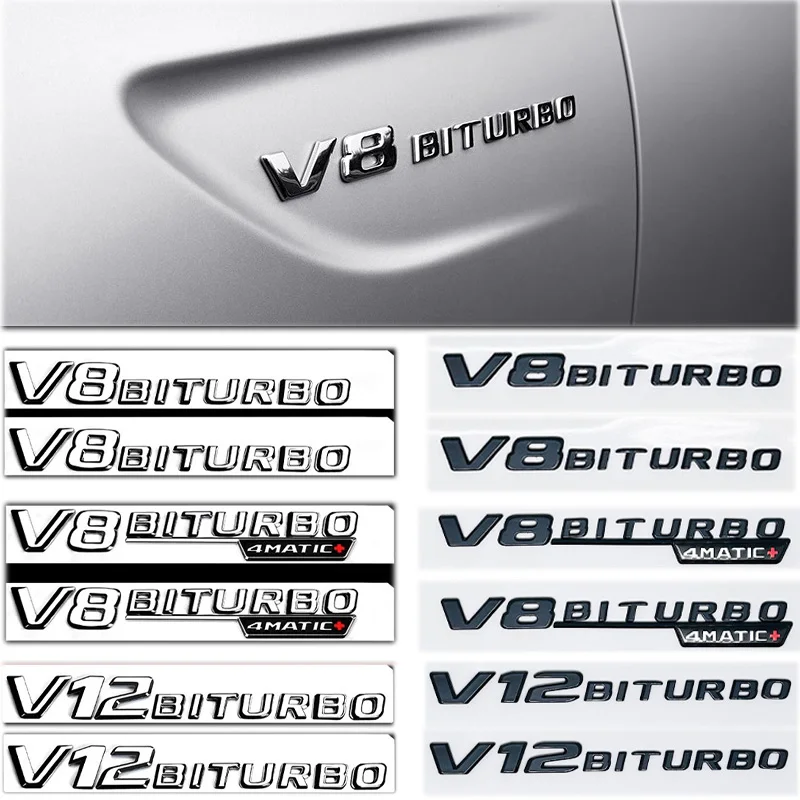 العالمي سيارة الحاجز شعار شارة V8 BITURBO 4MATIC + لمرسيدس بنز W220 W201 W222 W204 W176 W124 W212 W213 W177 اكسسوارات