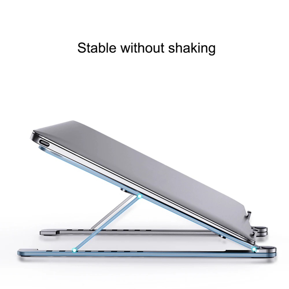 Aluminum Alloy Laptop Holder Stand Adjustable Foldable Portable for Notebook Computer Bracket Lifting Cooling Holder Non-slip