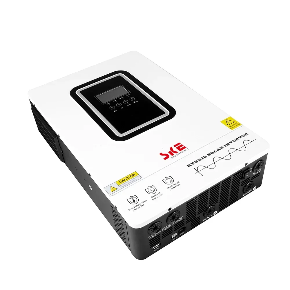 SKE 4200W 순수 사인파 하이브리드 태양광 시스템 이중 MPPT 24V 4.2KW 태양광 인버터 (태양광 패널 및 배터리 포함, 오프그리드 사용용)