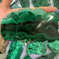 Natural Malachite Slate Cut Sheet Healing Malachite Slice Stones Polished Raw Malachite Plate Stones Decor 1pc 4