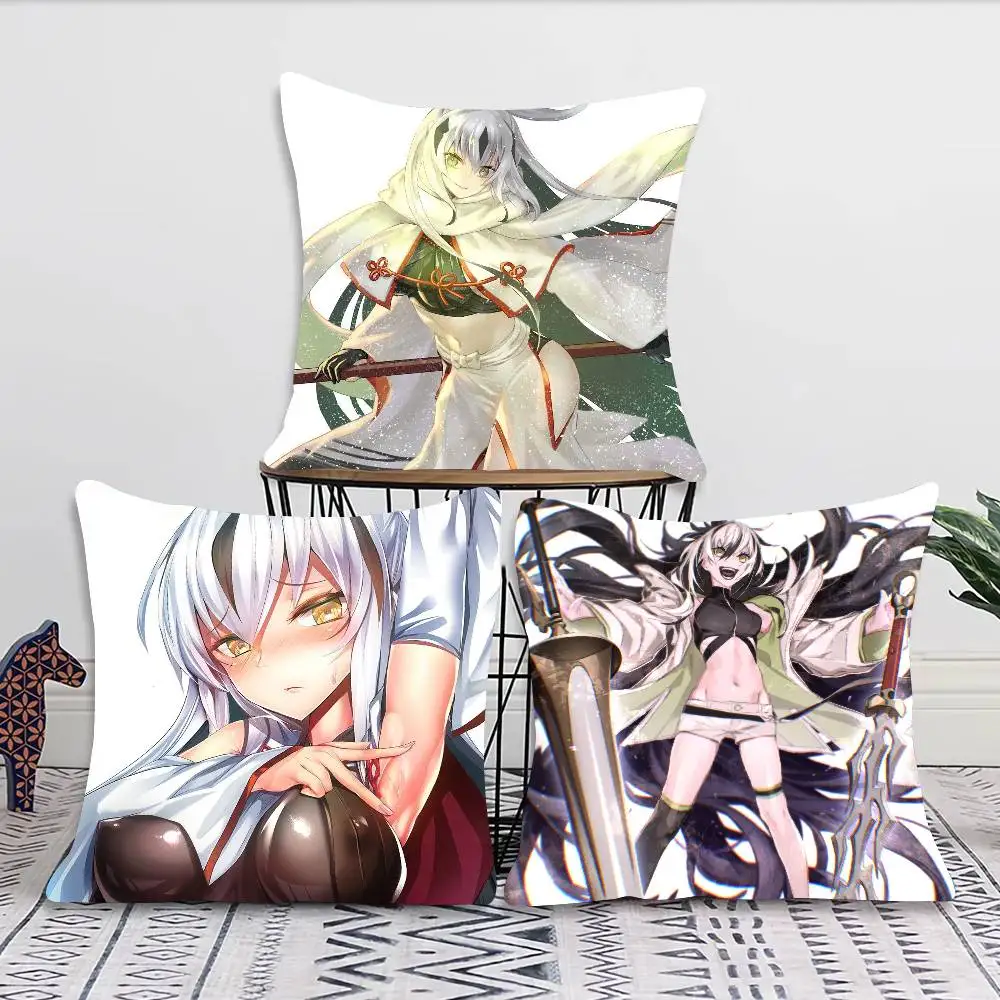 Nagao Kagetora Animated Game Fate Grand Order Pillow Case Fashion Square Pillowcase Bedroom Sofa Room Ins Decoration Leisure