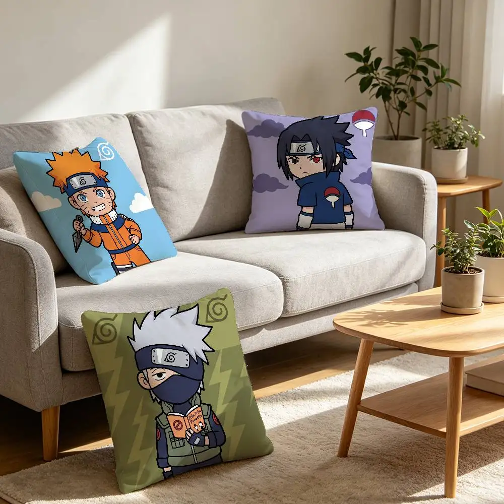 Uzumaki Naruto Square Cushion Cover Baby Skin Friendly Matte Polyester Throw Pillow Case Sofa Bedroom Decor Waist Pillow Covers