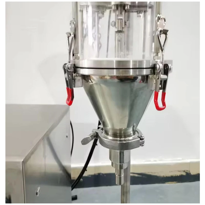 High Accuracy Vial Small Bottle Tube Jar Powder Filling Machine 0.1-20g Protein Nutri Yeast Spicy Powder Cosmetics Spiral Fill