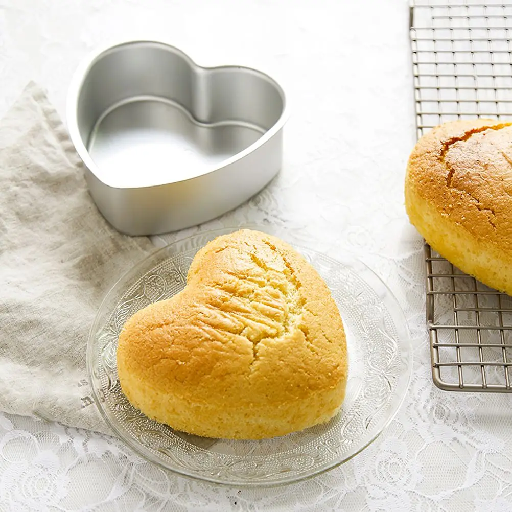 قالب كعكة الخبز على شكل قلب قالب كعك على شكل قلب لعيد الحب بودنغ دونت عموم أداة خبز معدنية قوالب شوكولاتة كب كيك