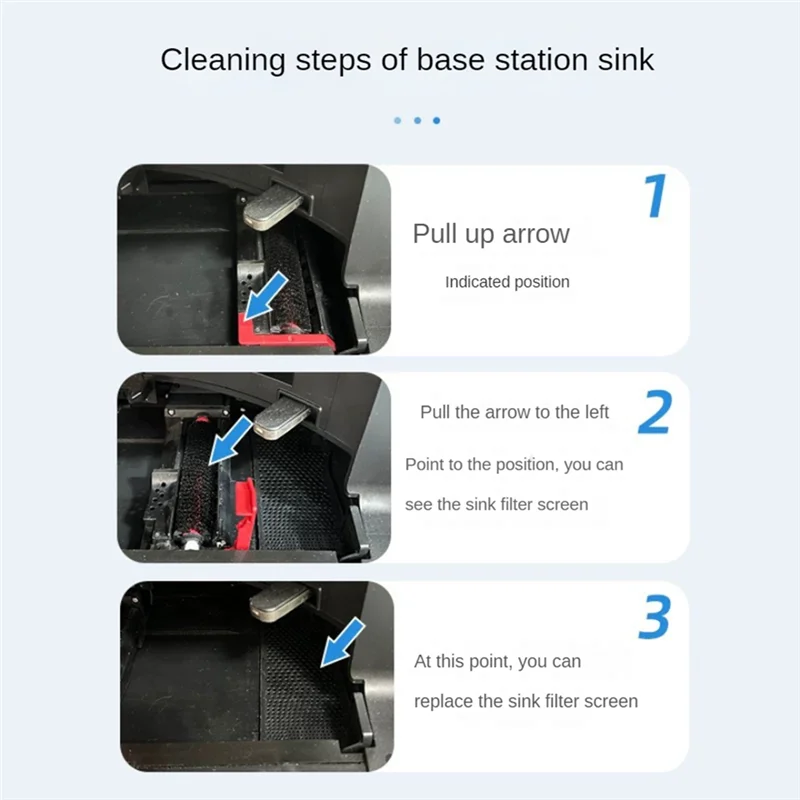 A53T 1 Piece Suction Station Water Filter Black Plastic For Xiaomi Roborock G10 Vacuum Cleaner Spare Parts Base Station Filter S