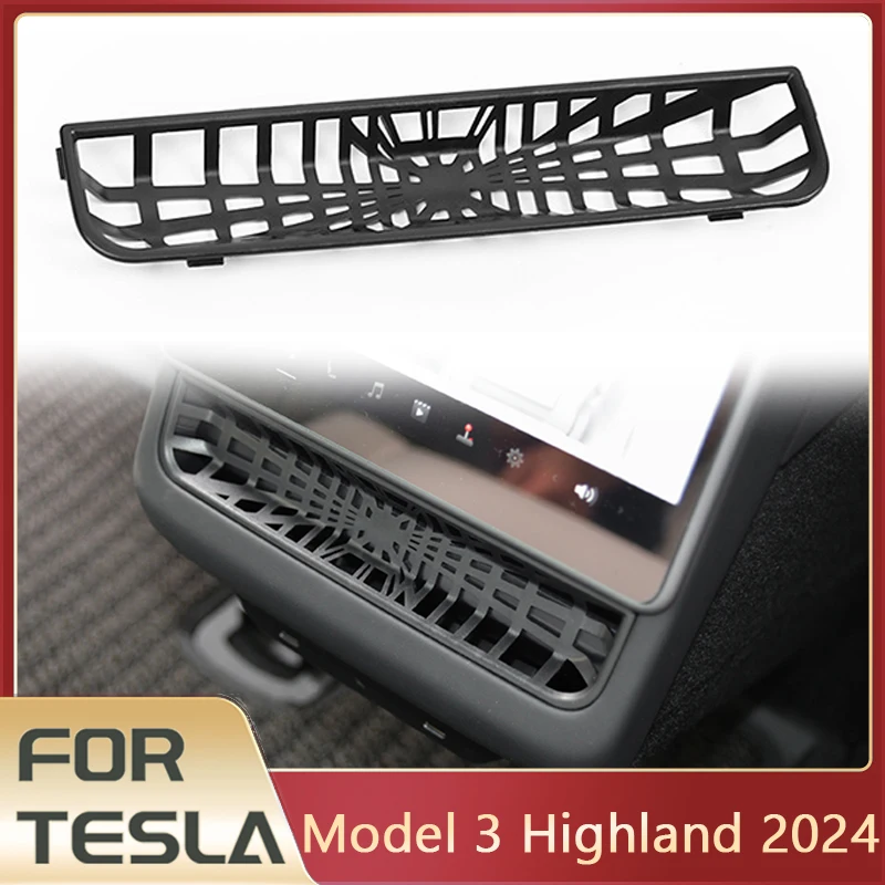 For Tesla Model 3 Highland 2024 Rear Air Vent Cover Rear Seat Center Console Air Vents Cover for Model 3 Highland Accessories