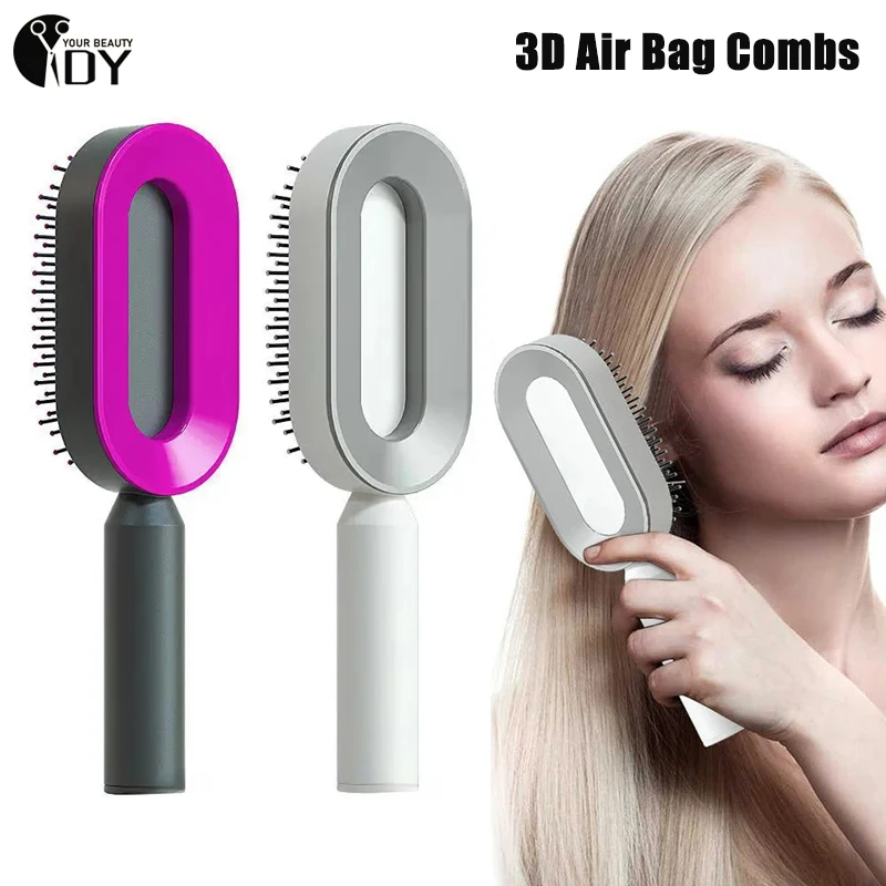 

Massage Comb Hair Brush Self Cleaning Hair Brush for Women One-Key Quick Hair Comb 3D Air Cushion Hair Styling Tools Airbag Comb