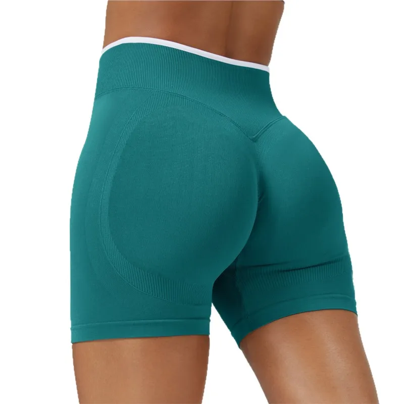 Frauen Sport Shorts Niedrigen Rippen Bund Yoga Shorts Nahtlose Workout Gym Kleidung Frau Hohe Stretch Laufshorts Frauen